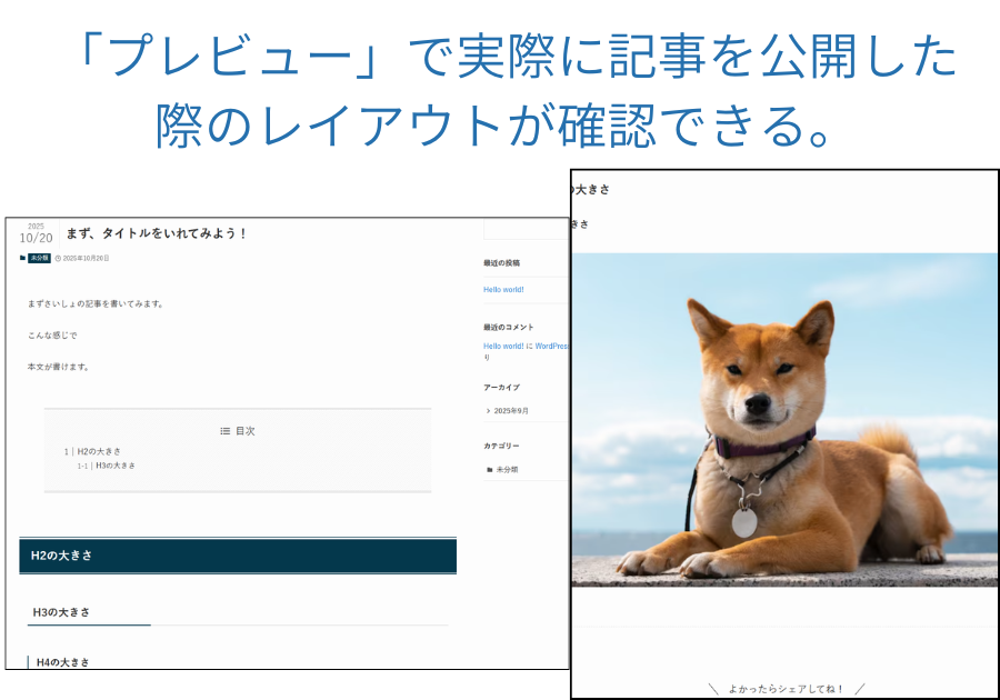 プレビューの画像例